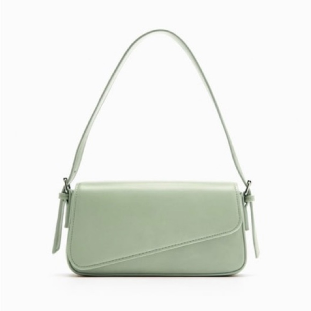Zara GEOMETRIC FLAP SHOULDER BAG